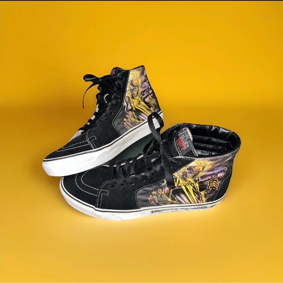 RAREVANS IRON MAIDEN Killers SK8-HiBlack Yellow Sneakers Sz 10.5 Ripper Skate